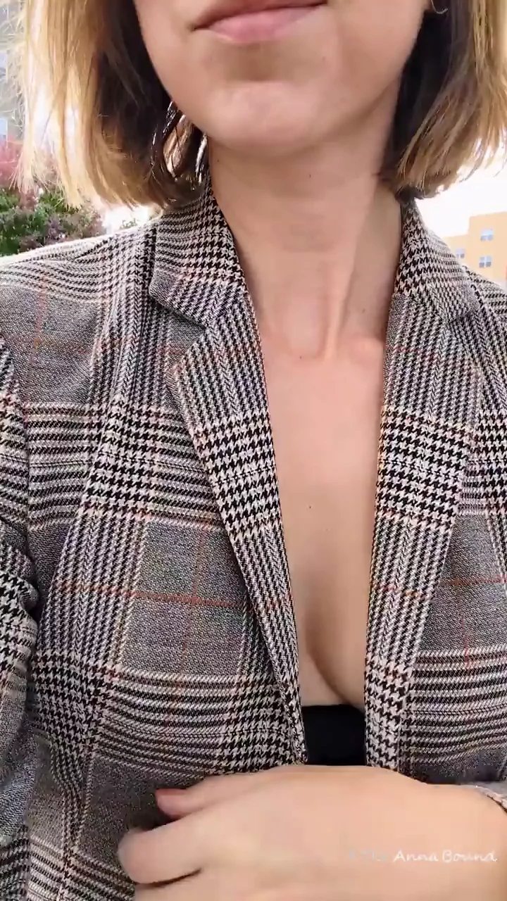 Daily routine: tell employees I'm taking a walk...proceed to play with tits outside the office [gif]