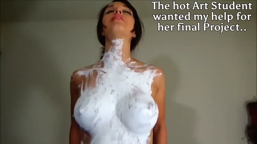 Art Student splattered white Slut Lifestyle Freeuse