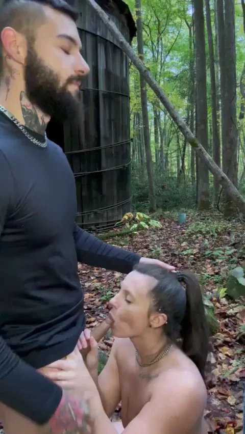 Busted Blowjob in the Woods 🚨🍆💦