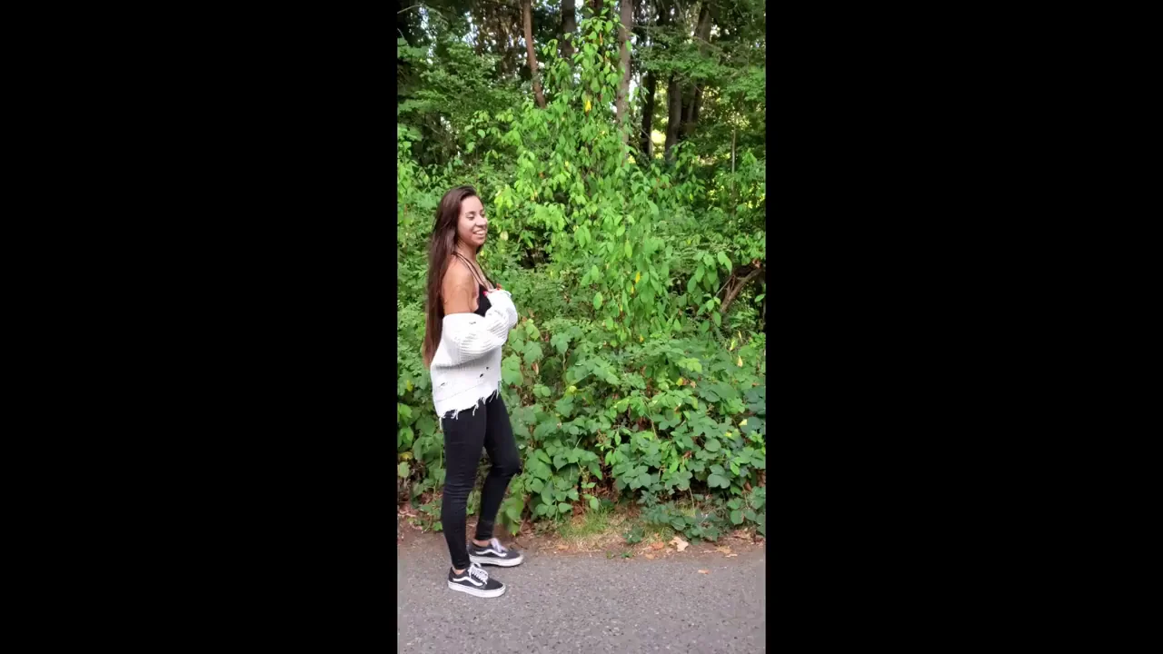 Petite Latina Hottie Flashes Juicy Titties on Hike 🔥🍑