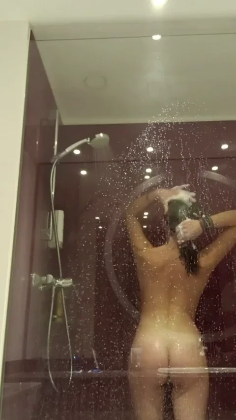 Petite Slut Soaping Up Her Juicy Ass in the Shower 💦🍑 'Come Join Me!'