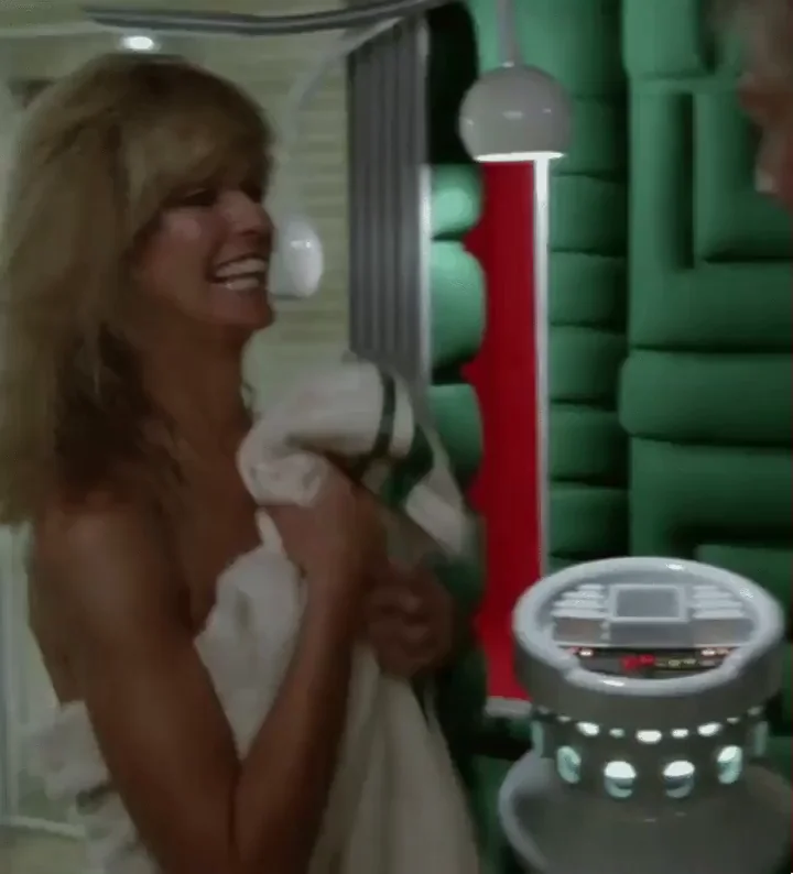Farrah Fawcett's Steamy Towel Tease in Saturn 3