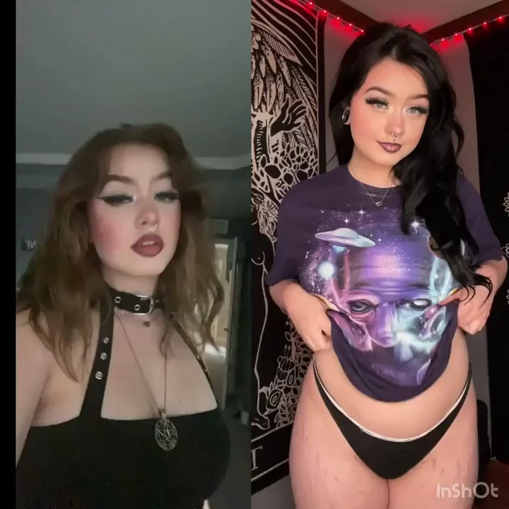 Goth Mommy Teases Tits On/Off 🔥😈
