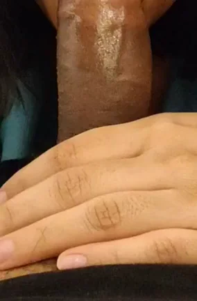 Wet from sucking dick (f)