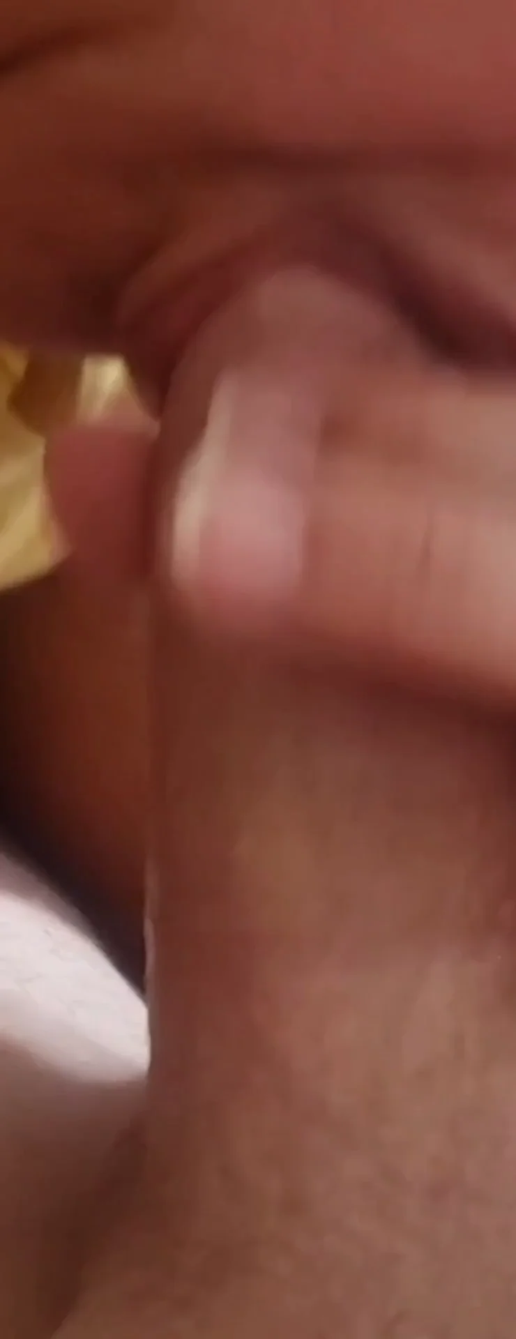 Wife taking some in her mouth