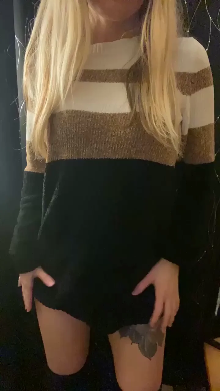 I have a milf body under this sweater dress