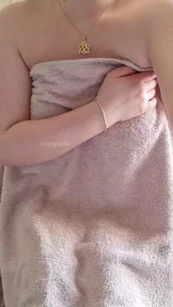Wanna see what's underneath my towel?