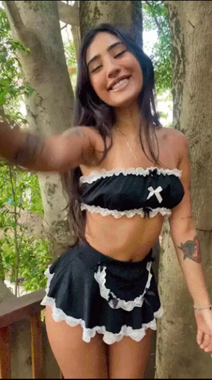 you'll love what's underneath this naughty maid costume