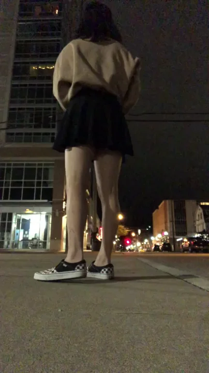 Scary Public Plug Pop 💦😱 Femboy Skirt Thrill