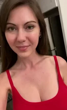 MILF's Epic Red Tank Titty Drop Tease