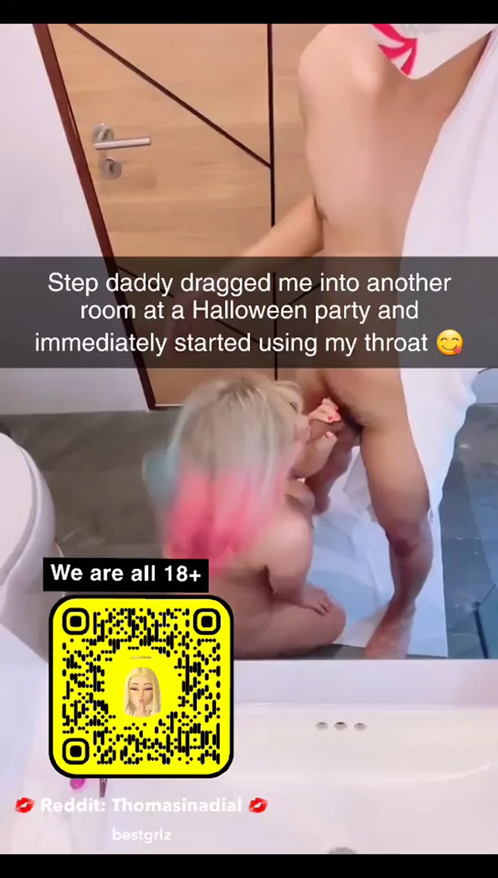 Step daddy can use my throat whenever and wherever he likes