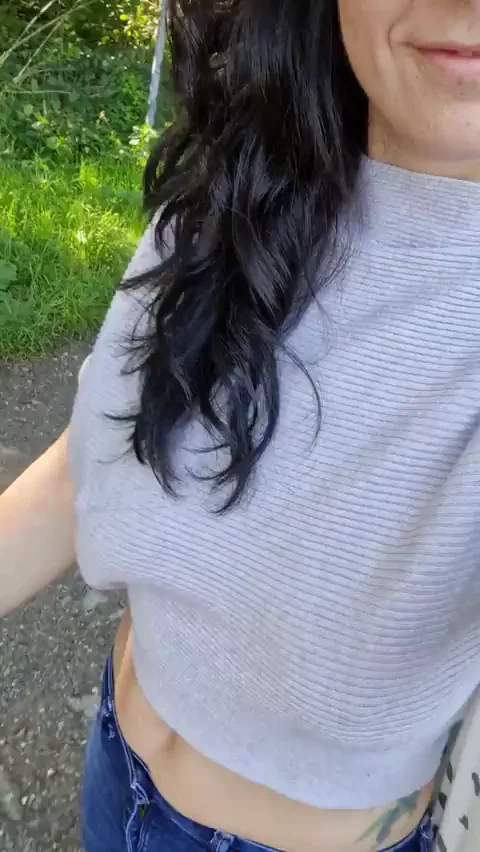 MILF's Massive Tits Get Fresh Air Outdoors 😈🍈🍈