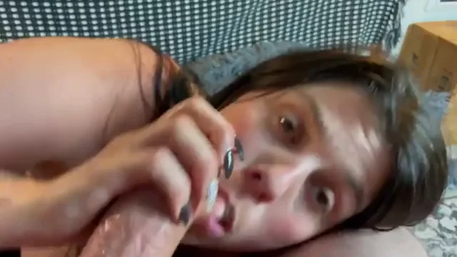 Draining His Balls Dry: Massive Cum Flood on My Slutty Face & Tongue