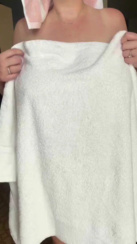 Mom's Juicy Massive Tits Tease After Shower 💦🍈🍈