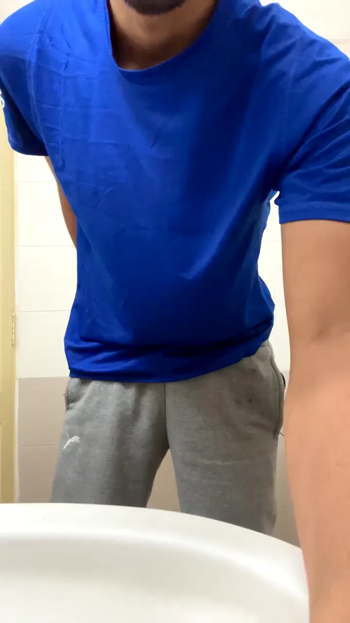 Desi Stud's Gray Sweatpant Tease & Thick Cock Reveal