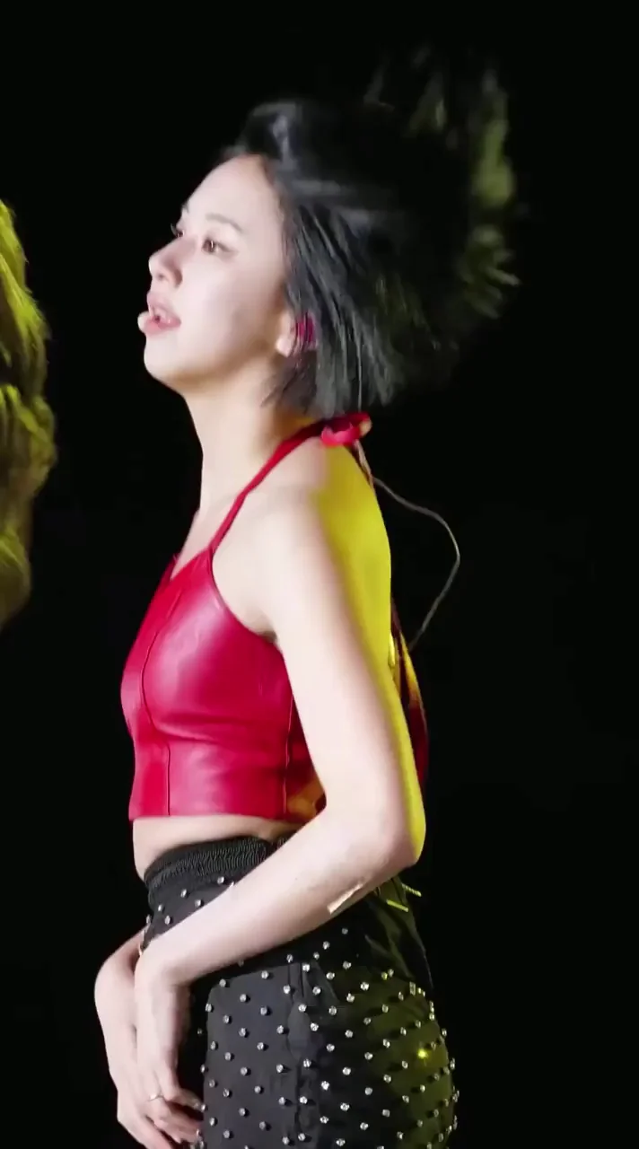 🔥 TWICE Chaeyoung's Sexy Red Leather Tease on Stage 💦
