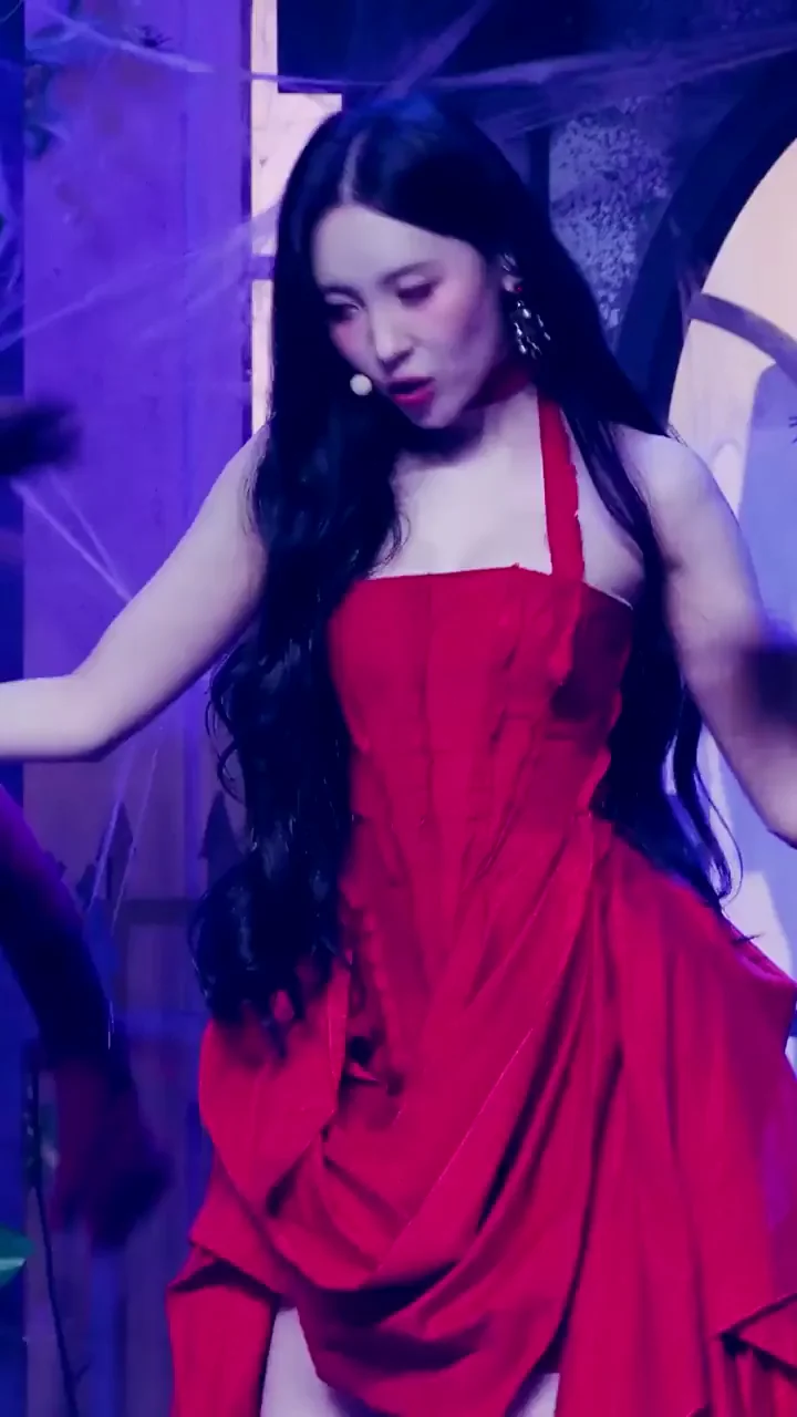 Sunmi's Slutty Red Dress Tease in K-Pop Halloween Heat