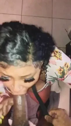 😈 BBC Slut Worships Massive Black Cock 🍆💦