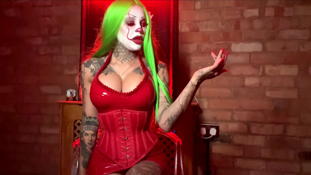 Are you ready to be a good cuck for your sexy halloween clown and her bull, do you think he is big enough to satisfy me? I think i should show you....