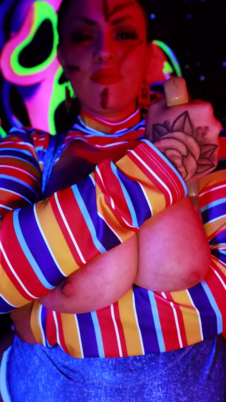 🍼 Massive Engorged Veiny Titties Tease Under Neon Glow 🔥