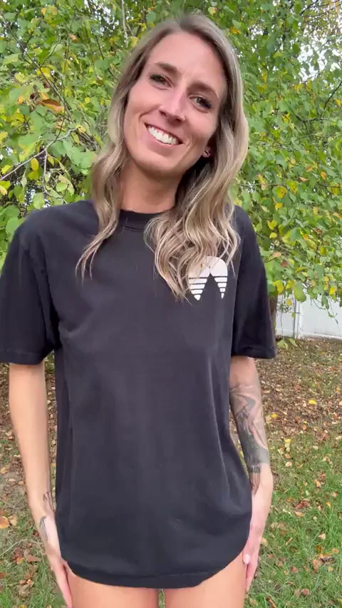 Outdoor Tease: Petite Blonde Flashes Tits & Ass 😈🌳💦
