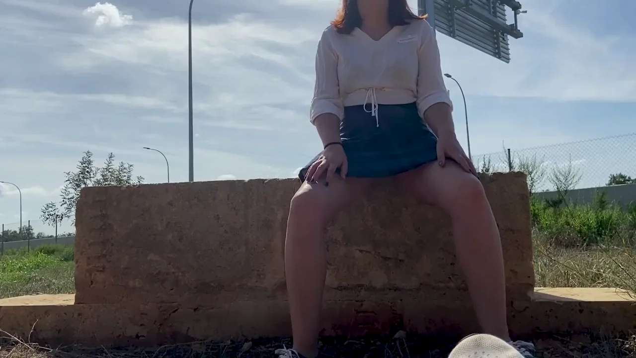 Trying to masturbate in the public park without being seen...
