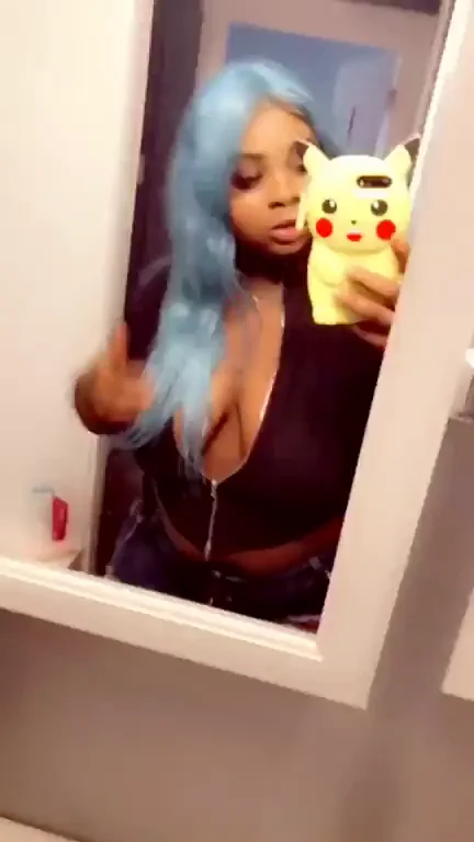 Blue-Haired Slut Drops Massive Tits During Homework 😍💦
