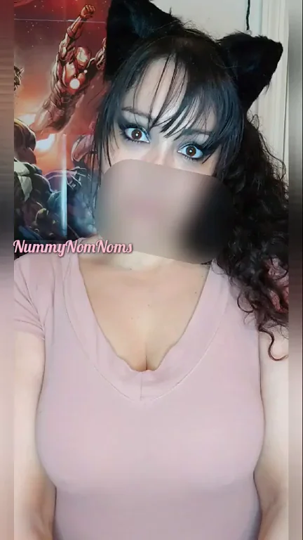 Catgirl Tease Drops Her Massive Titties and Pinches Hard Nipples