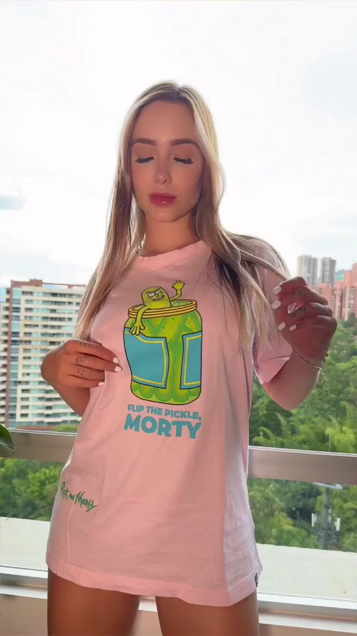 TikTok Slut Blonde's Massive Tits Tease in Horny T-Shirt