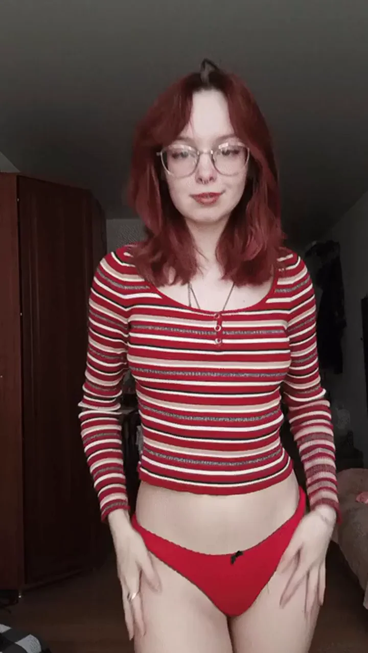 Skipped the Pants, Rockin' Red Panties & Topless Tease 😈🔥