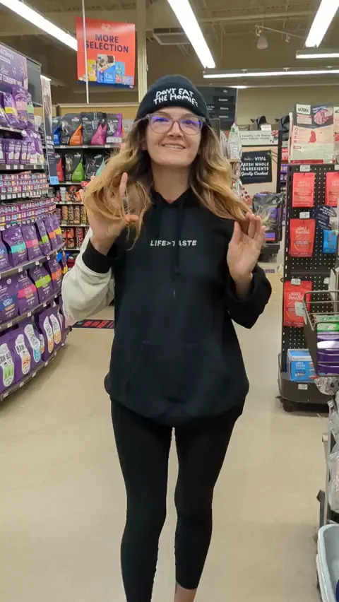 Petite Cutie Quick Tits Flash in Busy Store GIF