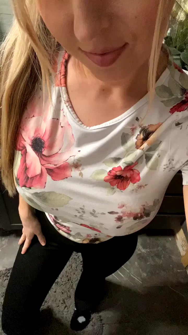 Showing what I have on before showing my titties