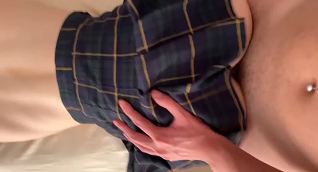 POV Breeding Pound: Teen Brunette's Slutty Plaid Skirt Ass Slam