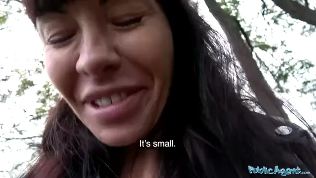 Public Agent Mouthful of cum and fuck for sexy brunette babe Sasha Colibri