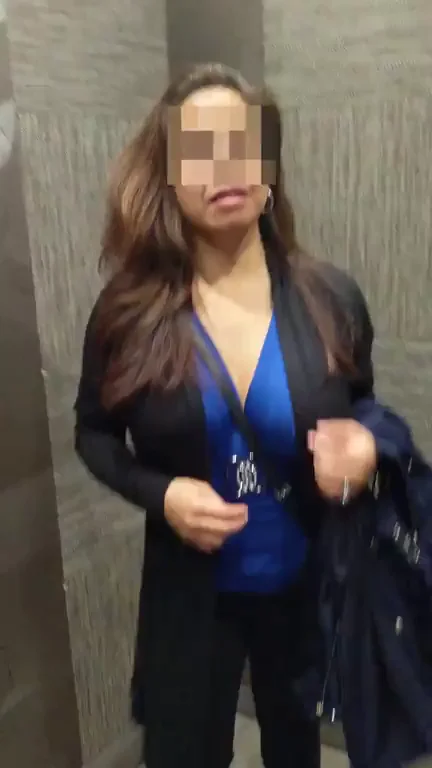 Flashing A Male Co-Worker In The Elevator