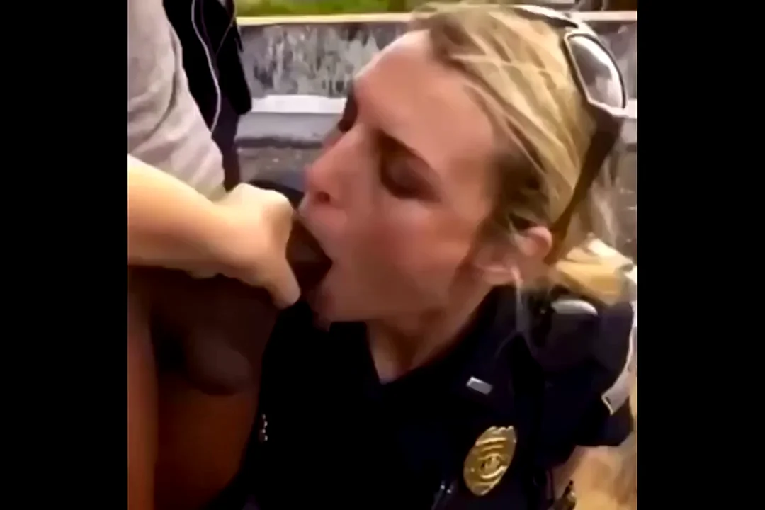 Blonde Cop Slut Chokes on Massive BBC Takeover