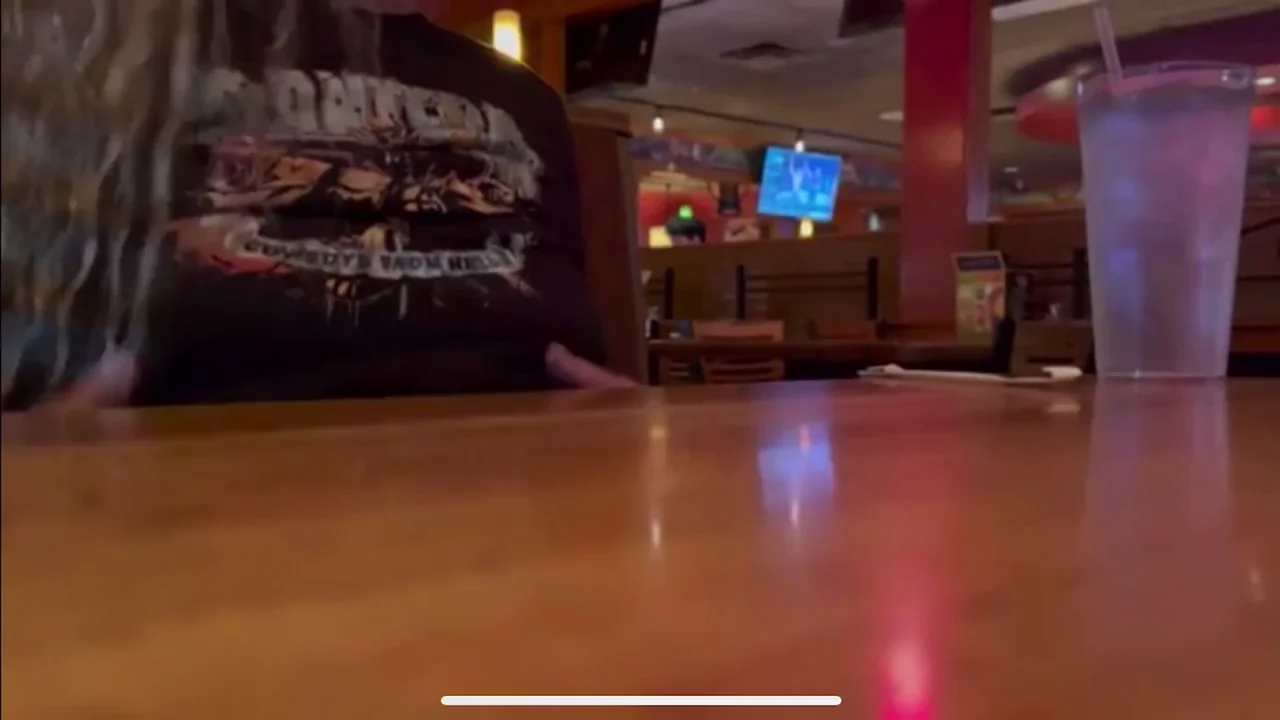 Hotwife's Bar Top Tit Flash: Waiting Game Turns Slutty