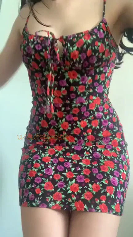 Let me show you what I’m hiding under my dress