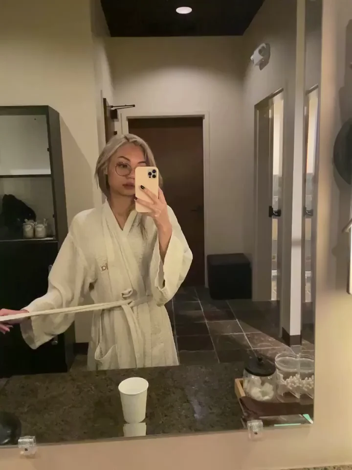 Morning Tiny Tit Tease: Asian Babe's Bathrobe Reveal