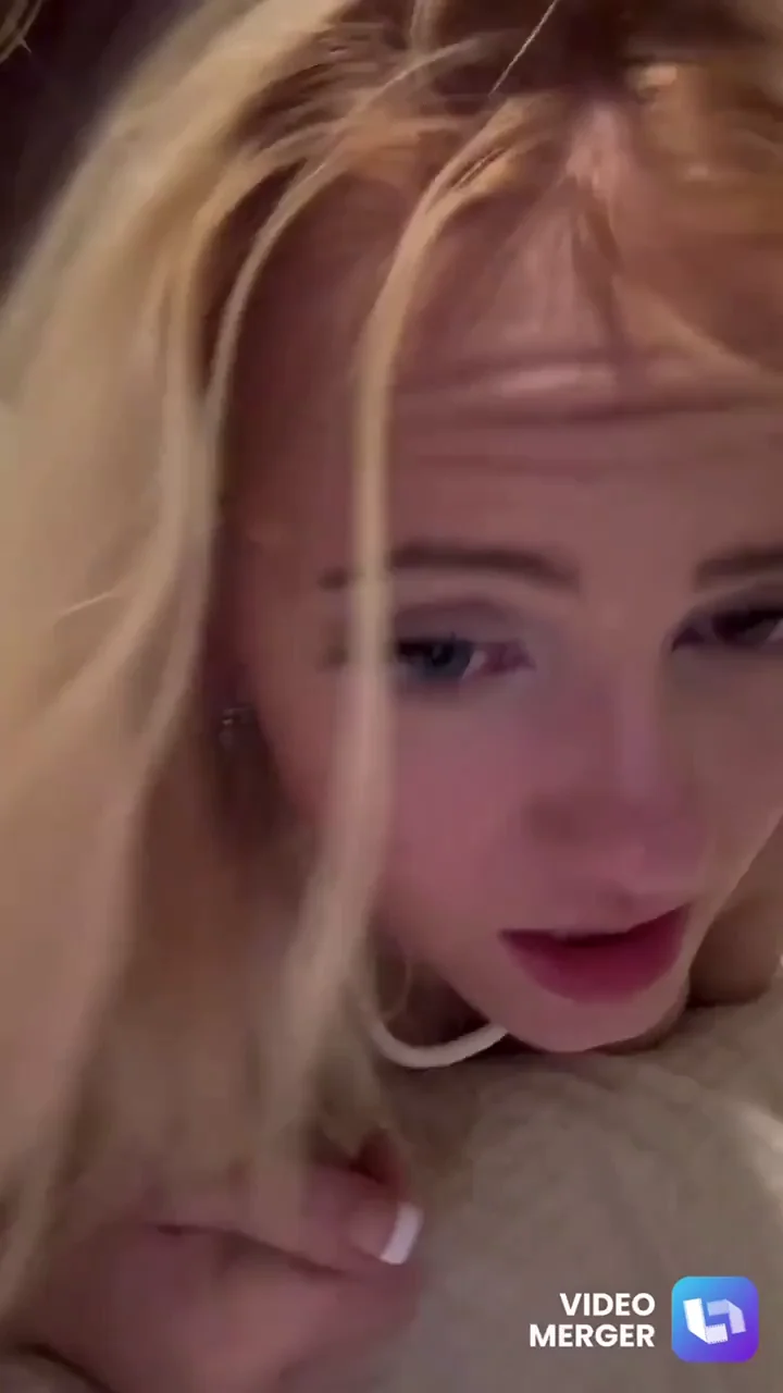 Blonde Hotwife Gags on Bull's Fat Cock for Cuck Hubby's Phone Peek