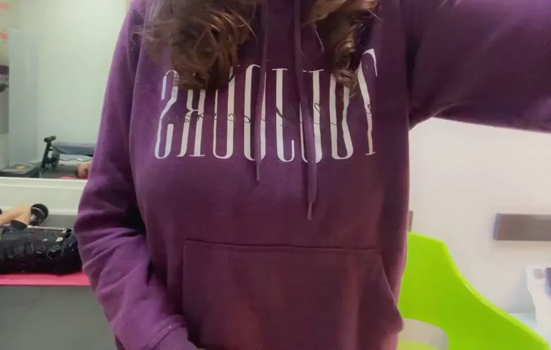 Your New Personal Trainer's Big Tit Flash Tease [GIF]