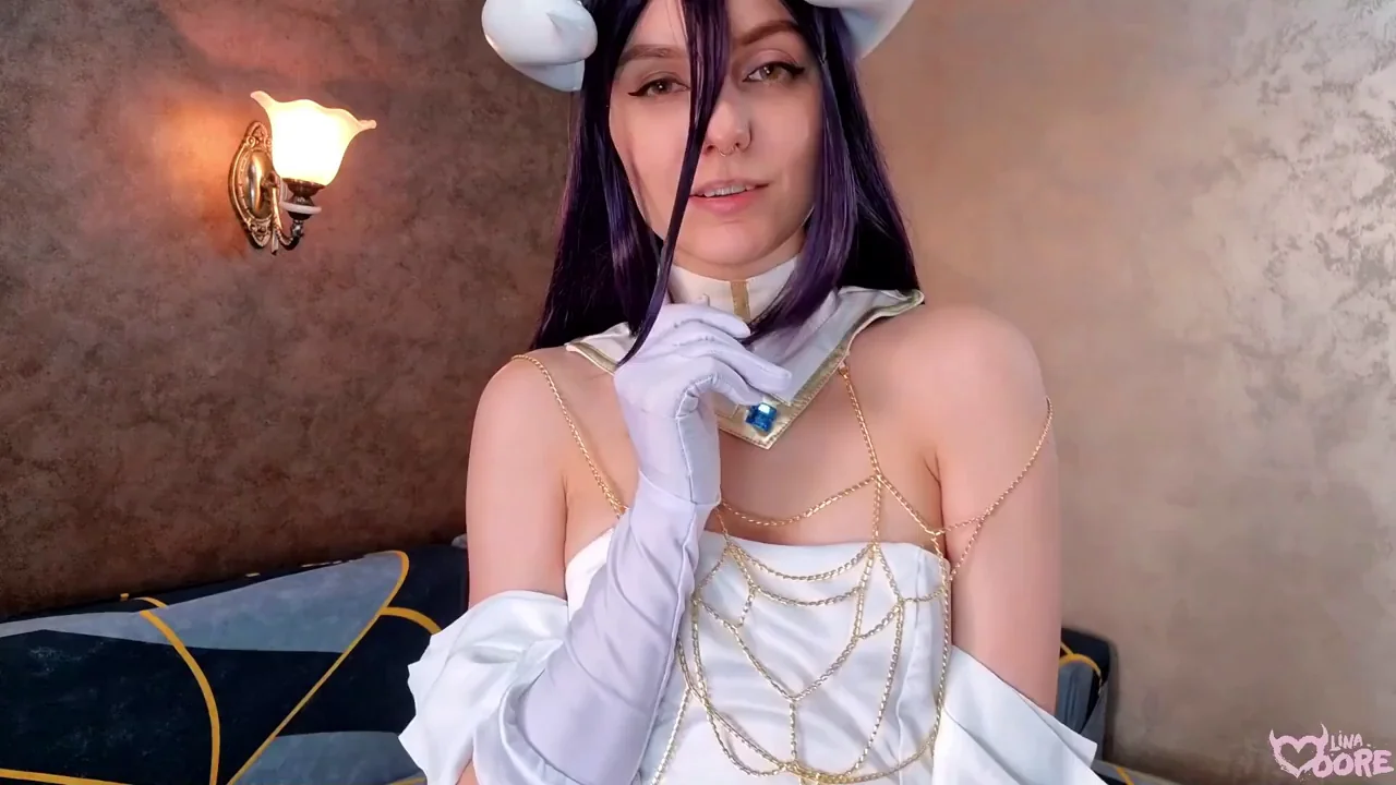 Lina Moore as Albedo Cosplay Teases Her Tight Holes