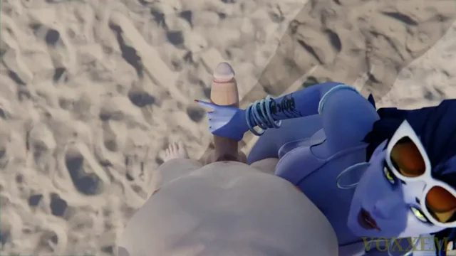 Summer Widowmaker giving a handjob (Voxxem)