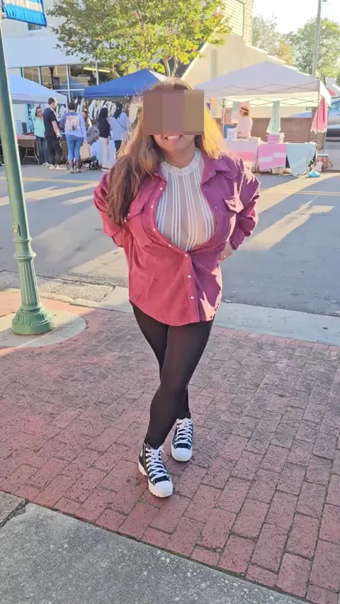 Sheer Massive Titties Tease at Festival 😈🍈🍈