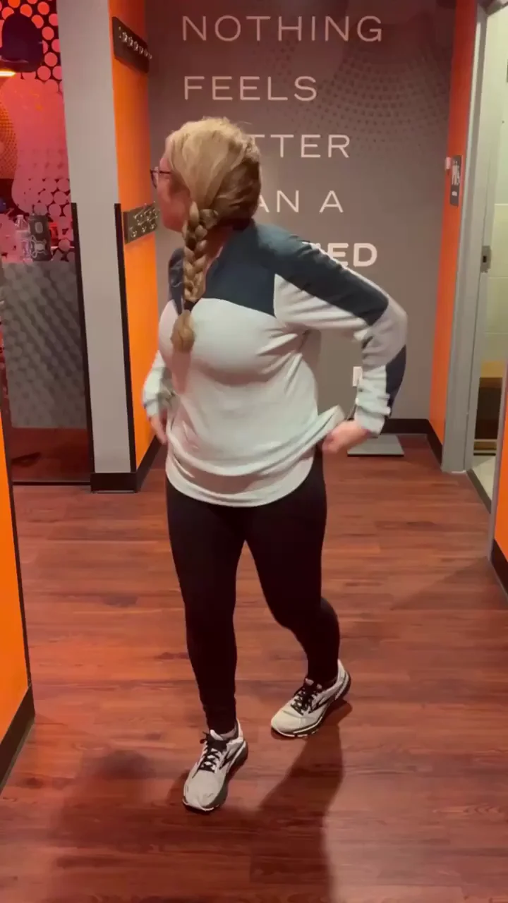 Flashing my coach before my Orangetheory workout