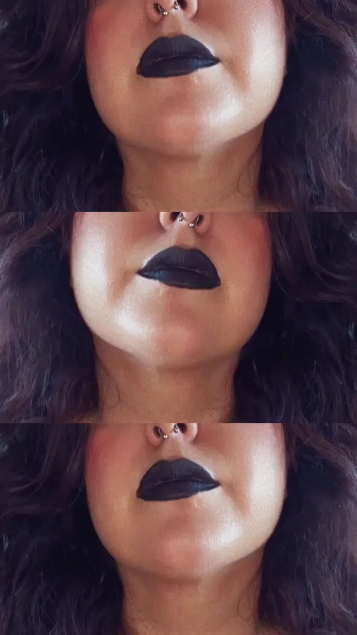 MILF Tease with Black Lips and Huge Tits