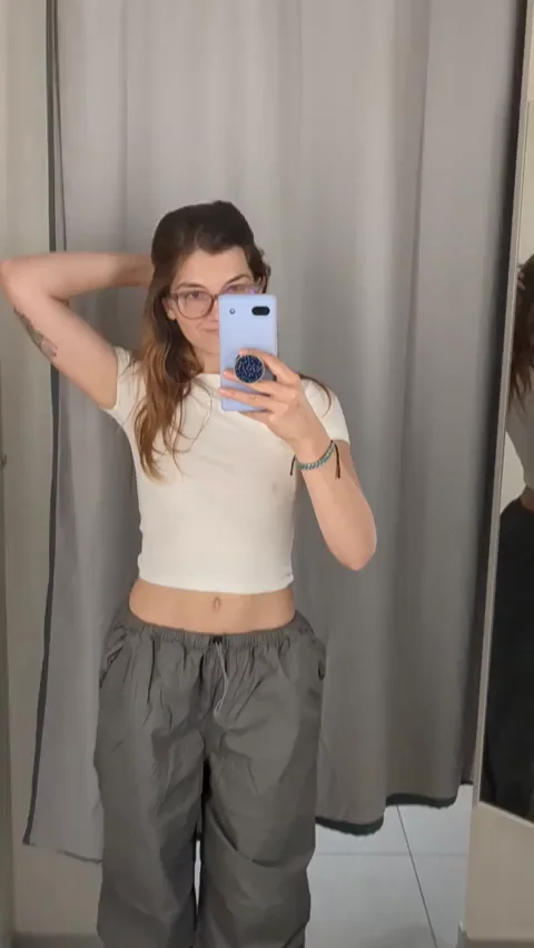 Having some fun in the changing room!