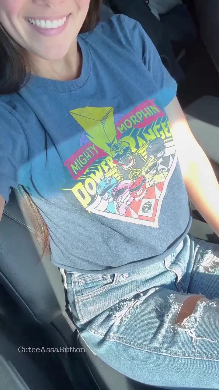 Mighty Morphin Power Titties Flash in the Car