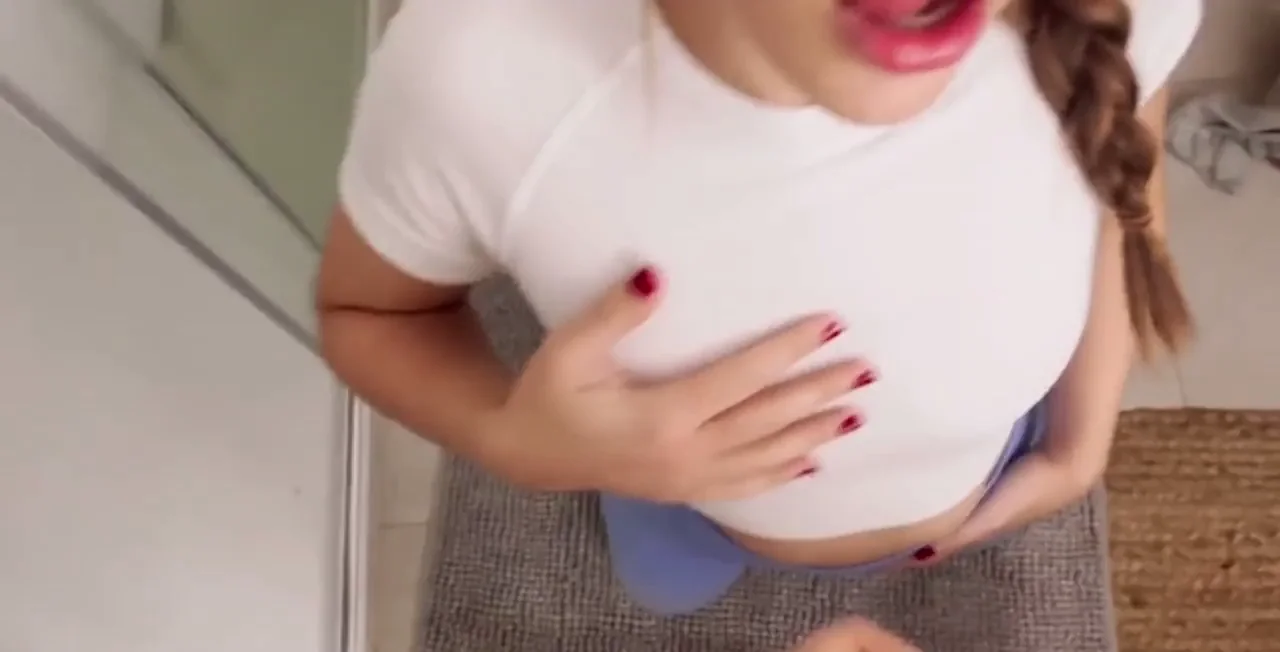 💦 Craving That Hot Cum Blast on My Workout Tee 😈
