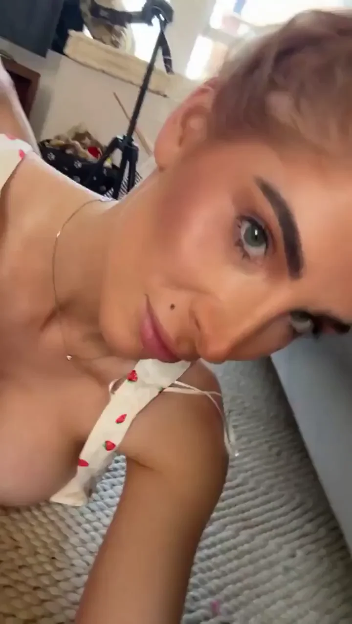 Blonde Bombshell's Quick Tit Tease Flash